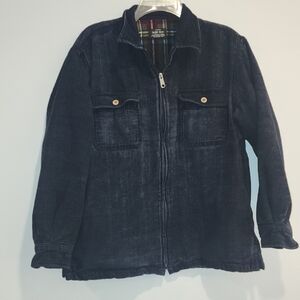 Ralf Eaton Black  Shacket with Classic Collar